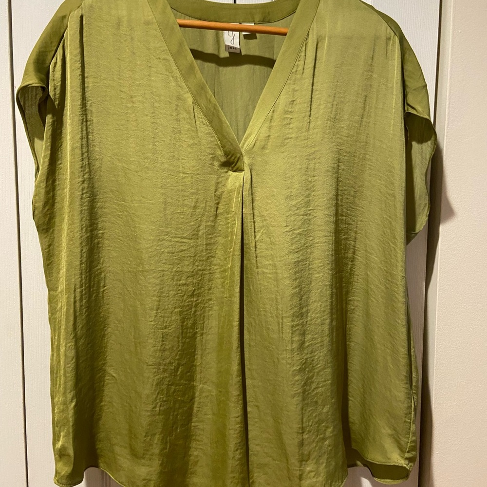 Joie Green Dolman Sleeve Blouse Relaxed Fit